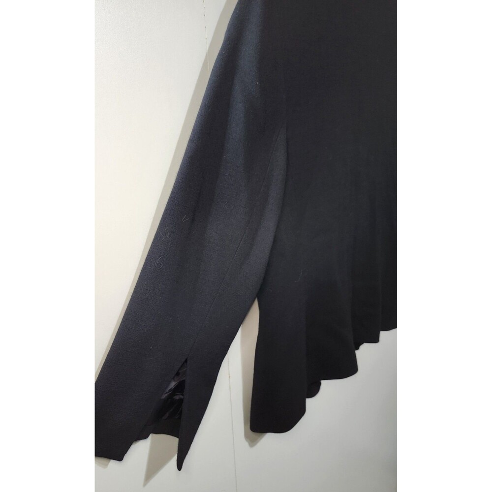 Vtg Neiman Marcus Black Blazer Womens Size 10 Snap Button Split Cuff Sleeves - Picture 4 of 12